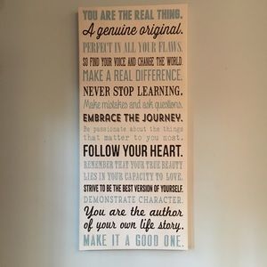 Motivational quote wall art